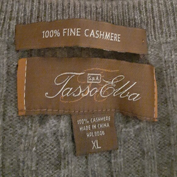 Tasso Elba Cashmere Cable Knit Sweater - Picture 5 of 11